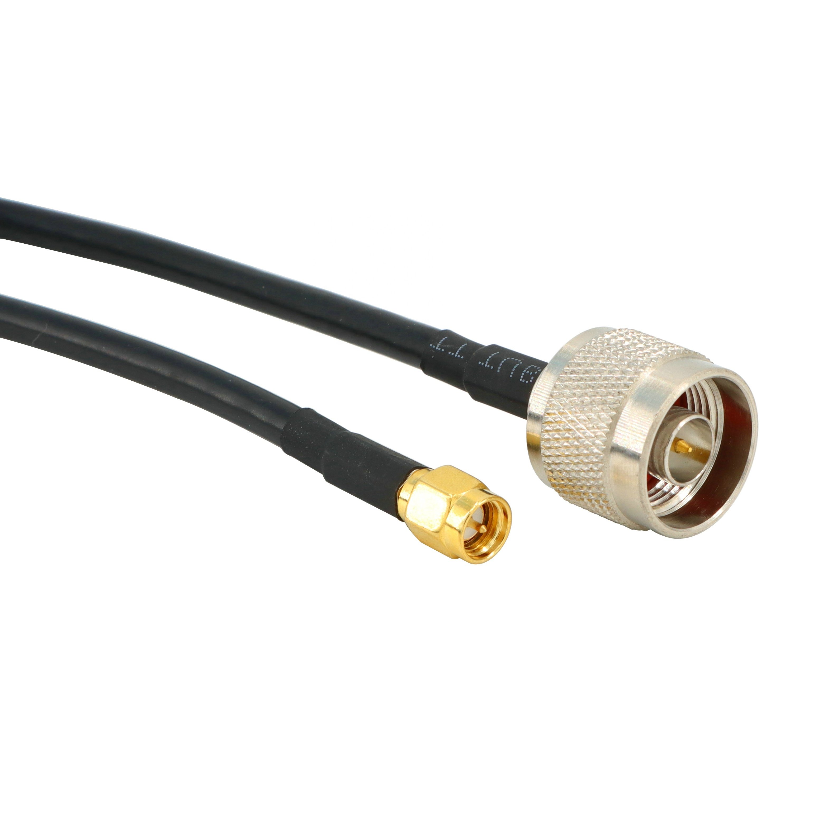 RF cable N to SMA Jumper N Male to SMA Male Low Loss Coaxial Cable RG58 50CM for 3G 4G 5G LTE Antenna Ham Radio GPS WiFi